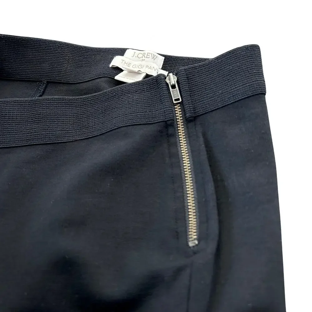 J.Crew The Gigi Pant Black Skinny Stretch Side‎ Zip Size 2